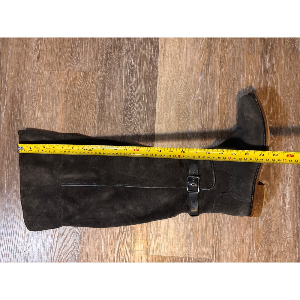 Franco Sarto Crimson Wide Calf Over The Knee Suede Boots Grey 9.5M WC - Picture 8 of 8